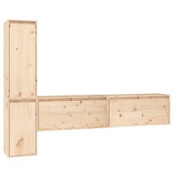 Meubles TV 4 pcs Bois massif de pin 