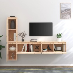 Meubles TV 4 pcs Bois massif de pin 
