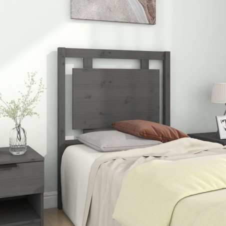 Tête de lit Gris 80,5x4x100 cm Bois massif de pin 