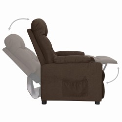 Fauteuil Marron foncé Tissu 