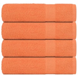 Serviettes de bain 4 pcs orange 100x150 cm 360 g/m² 100% coton 