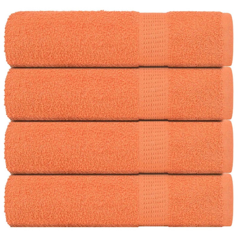 Serviettes de bain 4 pcs orange 100x150 cm 360 g/m² 100% coton 