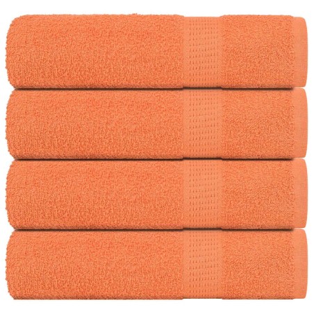 Serviettes de bain 4 pcs orange 100x150 cm 360 g/m² 100% coton 
