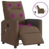 Fauteuil inclinable de massage électrique marron tissu 
