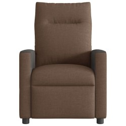 Fauteuil inclinable de massage électrique marron tissu 