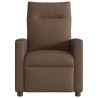 Fauteuil inclinable de massage électrique marron tissu 