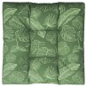 Coussin de palette motif de feuilles 80x80x12 cm tissu 