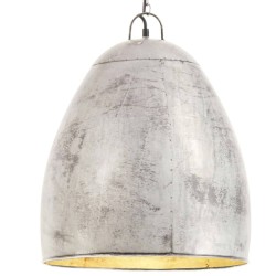 Lampe suspendue industrielle 25 W Argenté Rond 42 cm E27 