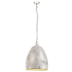 Lampe suspendue industrielle 25 W Argenté Rond 42 cm E27 