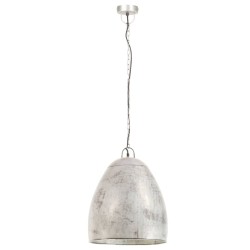 Lampe suspendue industrielle 25 W Argenté Rond 42 cm E27 