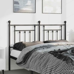 Tête de lit métal noir 135 cm 