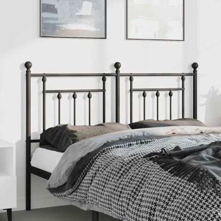 Tête de lit métal noir 135 cm 