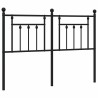 Tête de lit métal noir 135 cm 