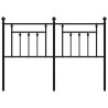 Tête de lit métal noir 135 cm 