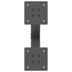 Pieds de table basse en forme de X, 2 pièces, anthracite, 30 x (30-31) cm, acier 