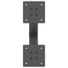 Pieds de table basse en forme de X, 2 pièces, anthracite, 30 x (30-31) cm, acier 