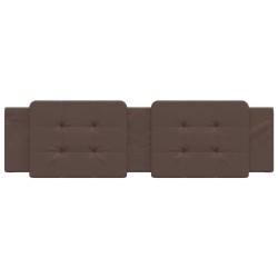 Coussin de tête de lit marron 180 cm similicuir 