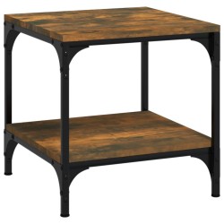 Table d'appoint Chêne fumé 40x40x40 cm Bois d'ingénierie 