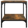 Table d'appoint Chêne fumé 40x40x40 cm Bois d'ingénierie 