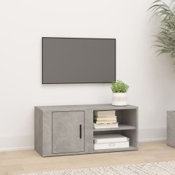 Meuble TV Gris béton 80x31,5x36 cm Bois d'ingénierie 