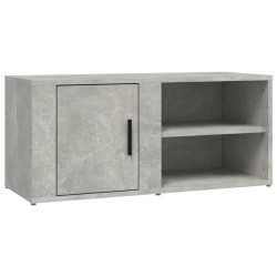 Meuble TV Gris béton 80x31,5x36 cm Bois d'ingénierie 