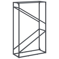 Portant de bois chauffage anthracite 60x25x100 cm 