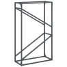 Portant de bois chauffage anthracite 60x25x100 cm 