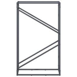 Portant de bois chauffage anthracite 60x25x100 cm 
