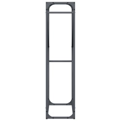 Portant de bois chauffage anthracite 60x25x100 cm 