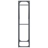 Portant de bois chauffage anthracite 60x25x100 cm 