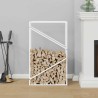 Portant de bois chauffage blanc 60x25x100 cm 