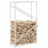 Portant de bois chauffage blanc 60x25x100 cm 