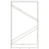 Portant de bois chauffage blanc 60x25x100 cm 