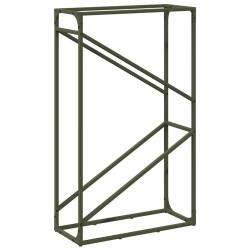 Portant de bois chauffage vert olive 60x25x100 cm 
