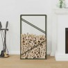 Portant de bois chauffage vert olive 60x25x100 cm 