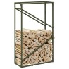 Portant de bois chauffage vert olive 60x25x100 cm 