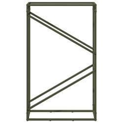 Portant de bois chauffage vert olive 60x25x100 cm 
