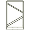 Portant de bois chauffage vert olive 60x25x100 cm 