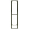 Portant de bois chauffage vert olive 60x25x100 cm 
