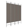 Cloison de séparation 4 panneaux Anthracite 160x200 cm Tissu 