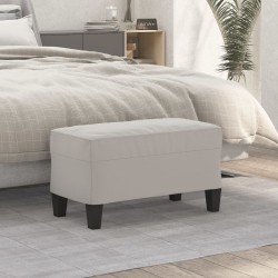 Banc Gris clair 70x35x41 cm Tissu microfibre 