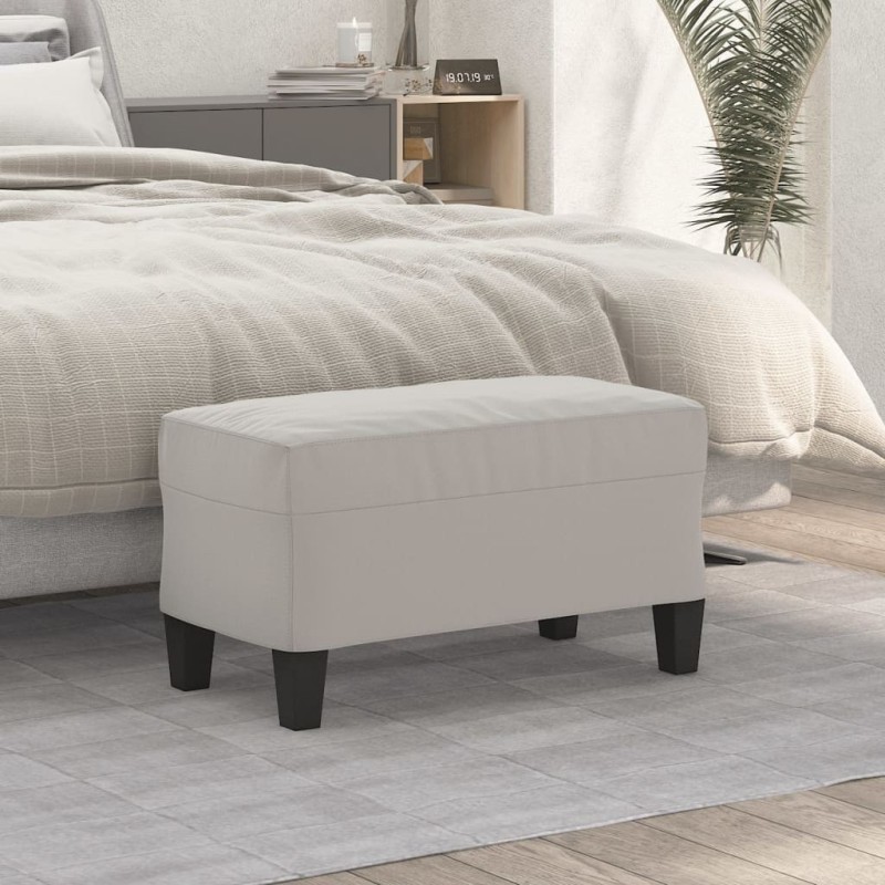 Banc Gris clair 70x35x41 cm Tissu microfibre 