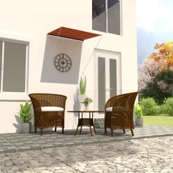 Auvent rétractable 150x150 cm Orange et marron 
