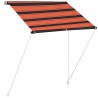 Auvent rétractable 150x150 cm Orange et marron 
