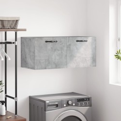 Armoire murale gris béton 80x36,5x35 cm bois d'ingénierie 