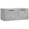 Armoire murale gris béton 80x36,5x35 cm bois d'ingénierie 