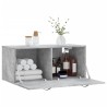 Armoire murale gris béton 80x36,5x35 cm bois d'ingénierie 