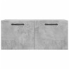 Armoire murale gris béton 80x36,5x35 cm bois d'ingénierie 