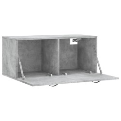 Armoire murale gris béton 80x36,5x35 cm bois d'ingénierie 