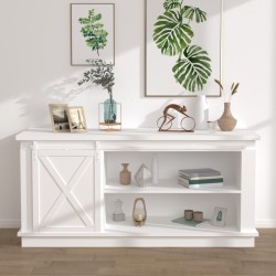 Kit mini de porte d'armoire coulissante Acier au carbone Blanc 